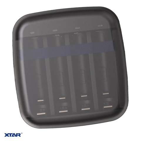 Energy - Incarcator XTAR BC4 pentru acumulatori AA si AAA Li-Ion 1.5 V si Ni-MH 1.2 V, 4 canale individuale, functie powerbank, cablu USB-C inclus