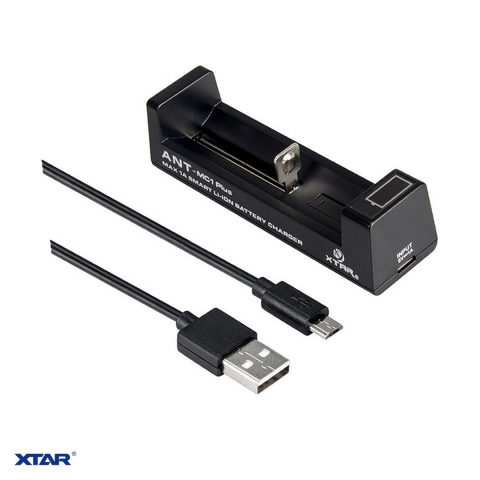 Energy - Incarcator XTAR MC1 Plus pentru acumulatori Li-Ion 3.6 V / 3.7 V, 1 canal, curent de incarcare 0.5 A sau 1 A, alimentare USB 5 V, cablu USB inclus