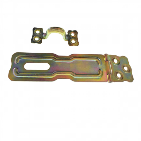 Feronerie si accesorii - Incuietoare aplicata, cu ochi de blocare pentru inchidere cu lacat, 145x37mm, zincata