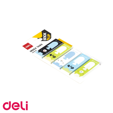 Index adeziv hartie Deli, modele animale si buline, 45x15mm, 30 file, repozitionabil [4]