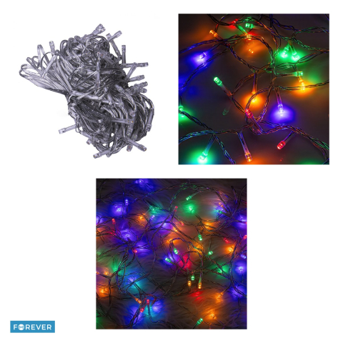 Instalatie luminoasa 180LED cu lumina multicolora, lungime 14,4 m, cablu alimentare 3m, consum 3.6W, 8 moduri de iluminare [3]