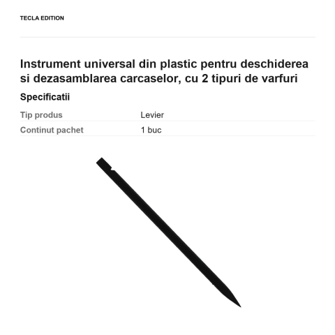 Instrument universal din plastic pentru deschiderea si dezasamblarea carcaselor, cu 2 tipuri de varfuri [2]