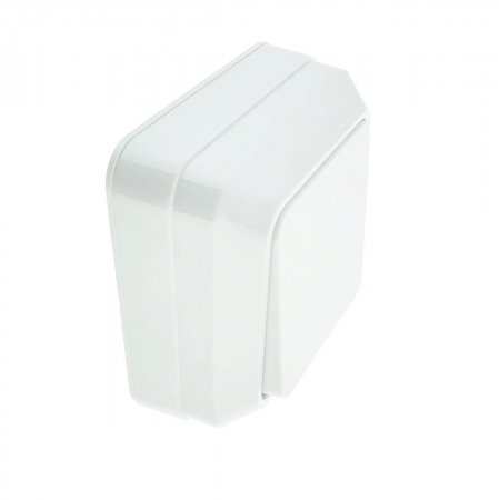 Accesorii prize - Intrerupator cu buton, aplicat, cu rama, 70 x 70 x 32mm, alb