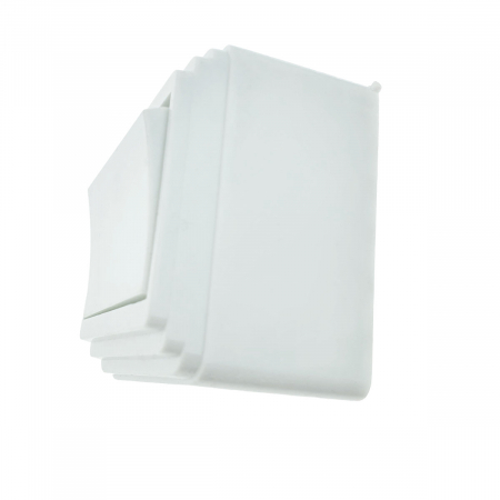 Intrerupator cu buton, montaj aplicat, cu rama, 60 x 56 x 40mm, alb [1]