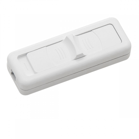 Accesorii prize - Intrerupator simplu glisant pe fir, WS-1P 30824, 220V-2.5A, alb