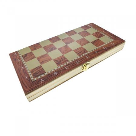 Joc de masa 3 in 1, sah, table si dame, 30 x 30 cm, cu 64 piese [1]