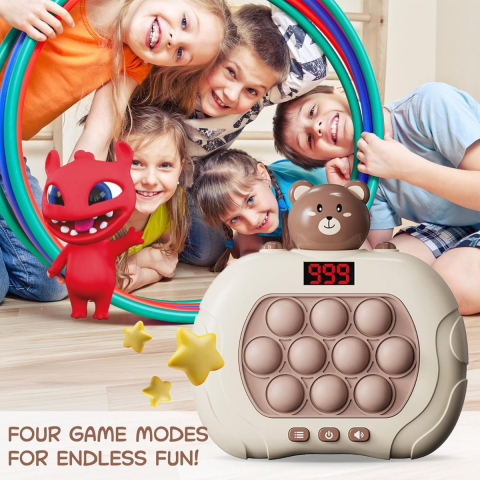 Joc Educational Portabil Maxlife MXPS-200 Pop It cu 6 Moduri, Display LCD si Design Ursulet, pentru Dezvoltarea Memoriei si a Coordonarii [5]