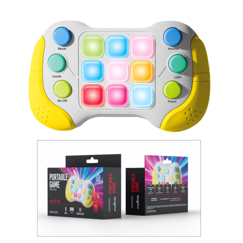 Joc Electronic Pop It Maxlife MXPS-300 cu 4 Moduri, Lumini si Sunet, pentru Antrenarea Reflexelor si Distractie Portabila [3]