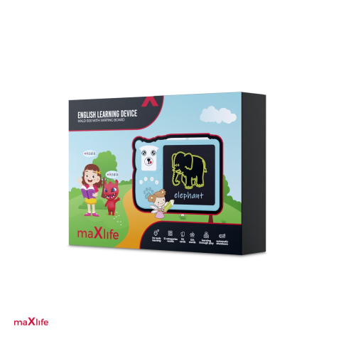 Jucarie educativa copii, Maxlife english MXLD-300, pentru invatarea limbii engleze, cu tabla de scris, invatare vocabular auditiv si vizual cu scriere si desen, USB-C,100 mAh, Albastru [3]