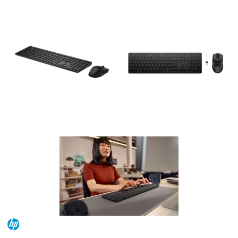 Kit tastatura si mouse wireless HP 495C Multi-Device Dual-Mode, 2.4 GHz si Bluetooth, 3 dispozitive, taste silentioase, tasta Copilot, layout US International ISO, negru, BE1Q0UT [3]