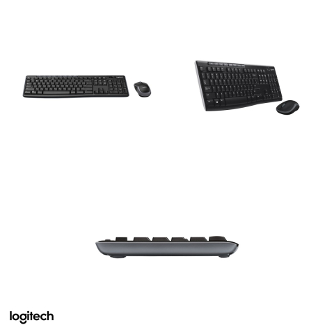 Kit tastatura si mouse wireless Logitech MK270, 2.4 GHz cu receptor USB nano, 8 taste media, rezistenta la stropire, layout US International, negru, 920-004508 [3]