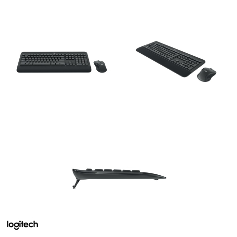 Kit tastatura si mouse wireless Logitech MK545 Advanced, receptor Unifying, tastatura cu suport de palme, mouse M510, rezistenta la stropire, layout US International, negru, 920-008923 [3]