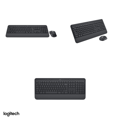 Kit tastatura si mouse wireless Logitech Signature MK650 Combo for Business, Logi Bolt si Bluetooth, mouse M650 silentios, suport de palme, layout US International, grafit, 920-011004 [3]
