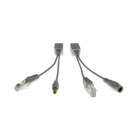 Cablu UTP pasiv cu injector PoE, Lanberg 42148, energie si transfer de date, alb , contine 2 adaptoare cu cablu de lungime 10cm [2]