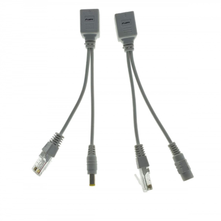 Cablu UTP pasiv cu injector PoE, Lanberg 42148, energie si transfer de date, alb , contine 2 adaptoare cu cablu de lungime 10cm [3]