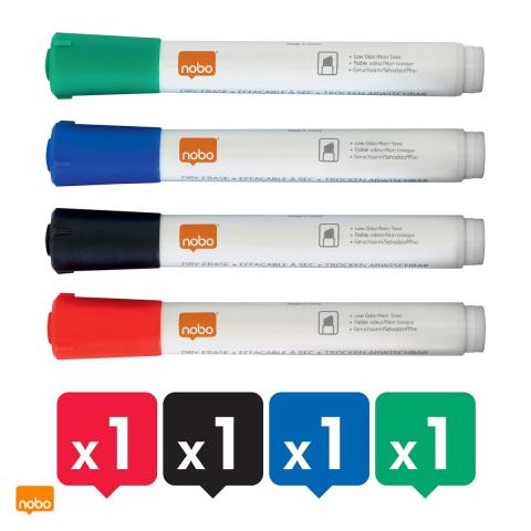 Kit whiteboard Nobo cu 4 markere, burete magnetic, rezerva si spray de curatare 50 ml [5]