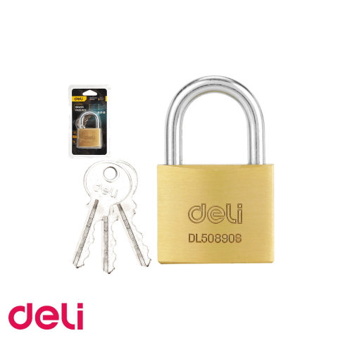 Lacat alama 50mm Deli, corp monobloc rezistent la coroziune, pentru porti, dulapuri si cutii de scule [3]