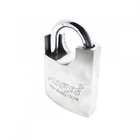 Bricolaj - Lacat din inox, cu 3 chei stea, 50 mm, Flores FS-11430, otel durificat, argintiu