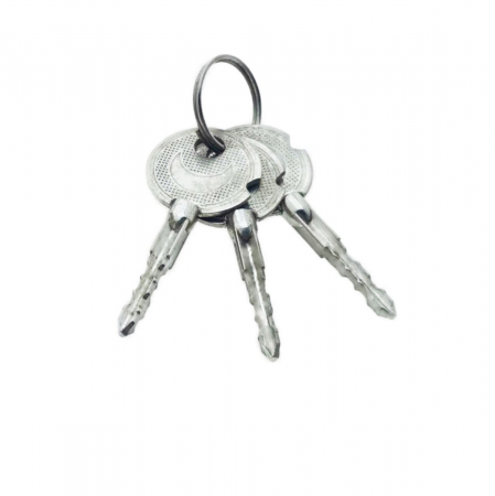 Lacat din inox, cu 3 chei stea, 50 mm, Flores FS-11430, otel durificat, argintiu [2]