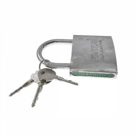 Lacat din inox, cu 3 chei stea, 75 mm, FS-11441, otel durificat, argintiu [1]