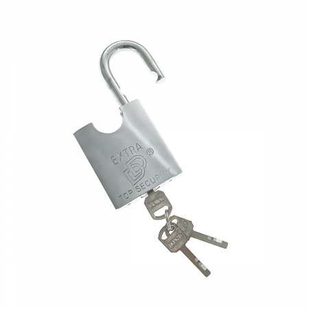 Bricolaj - Lacat metalic DD60 Top Security, 60mm, cu protectie Anti Spargere, otel durificat, 3 chei, 440g, argintiu