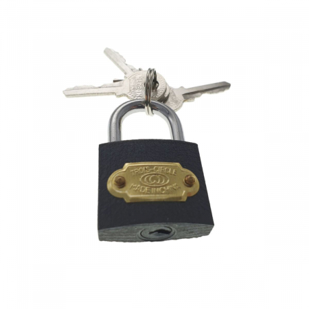 Feronerie si accesorii - Lacat Trois Circle LC32, din otel,32mm,3 chei, gri
