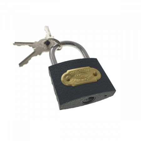 Feronerie si accesorii - Lacat Trois Circle LC38, din otel,38mm,3 chei, gri
