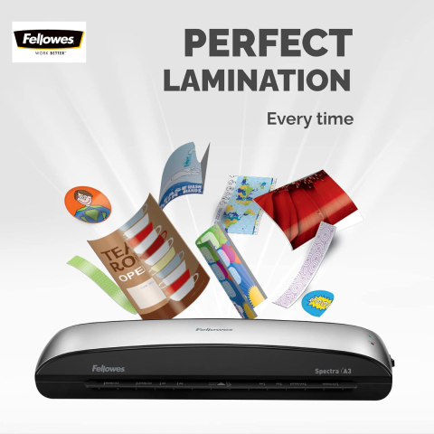Laminator A3 Fellowes Spectra cu functie de eliberare, auto-stingere si kit start pentru documente, postere si proiecte creative [3]