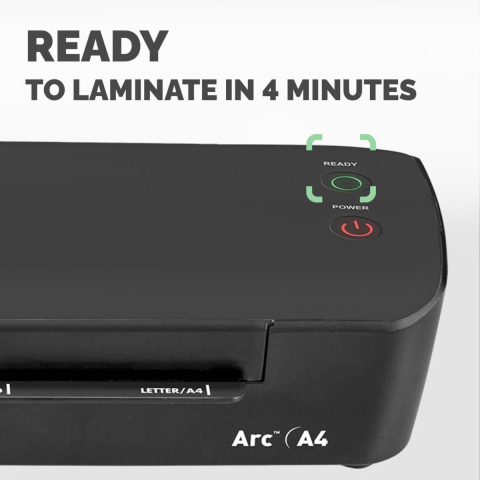 Laminator A4 Fellowes Arc cu functie de eliberare si kit folii inclus pentru documente, fotografii si proiecte creative [3]