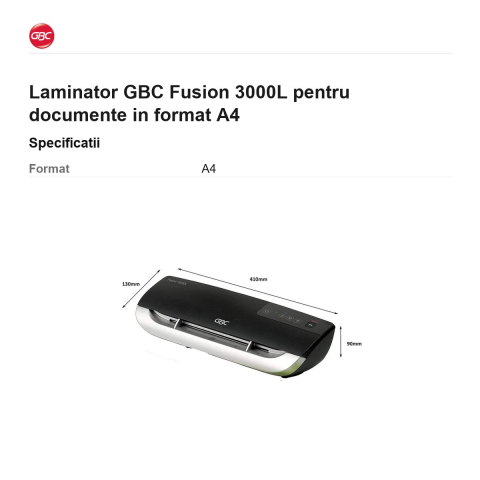 Laminator GBC Fusion 3000L pentru documente in format A4 [2]