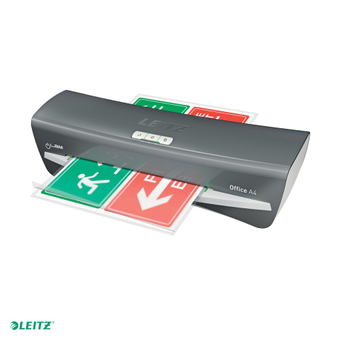 Tehnica de birou - Laminator Leitz iLAM Office, A4, kit folii laminare inclus, gri
