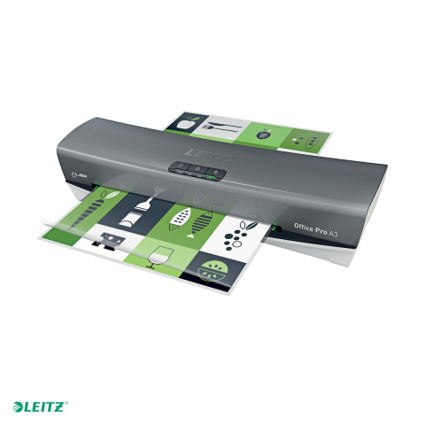 Tehnica de birou - Laminator Leitz iLAM Office Pro, A3, kit folii laminare inclus, gri