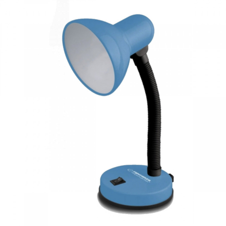 Lampa birou - Lampa de birou cu brat flexibil, Esperanza Vega 94376, 31 cm inaltime, dulie E27, albastra