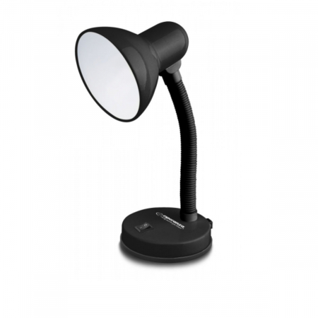 Lampa birou - Lampa de birou cu brat flexibil, Esperanza Vega 94378, 31cm inaltime, dulie E27, neagra