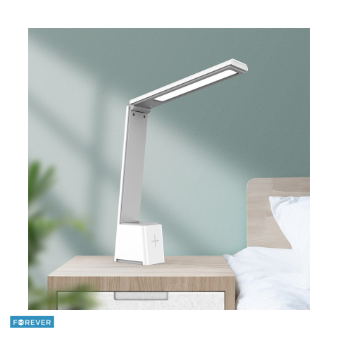 Lampa de birou LED pliabila, 5 W, Forever Light Anders FLB-110, 1200 mAh,  alb-gri, cablu USB-C 1.5m, dimensiuni 52 x 246 x 281mm, 3 culori de lumina si dimmer [4]