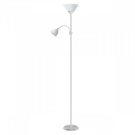 Lampadare si lampi - Lampa de podea Platinet PFLF066W , E27 si E14 , 180cm , metal si plastic , alba