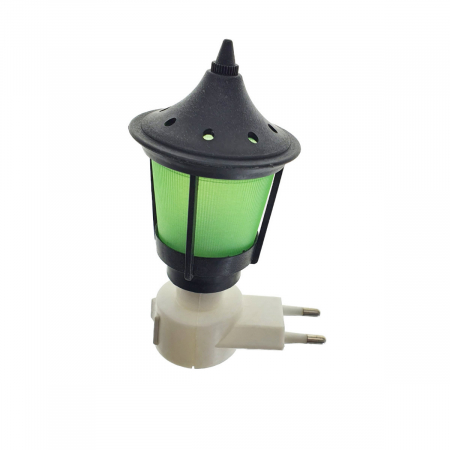 Lampa de veghe cu buton intrerupator, design felinar cu abajur verde [2]