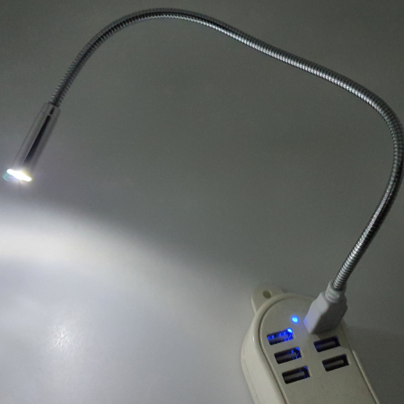 Lampa LED cu conectare USB, cablu flexibil, CMP-USBLIGHT, argintie [2]