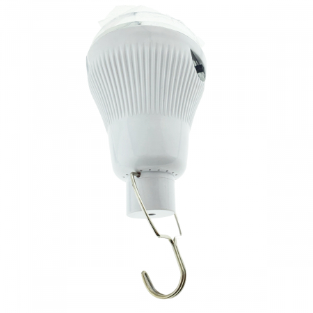 Lampa LED cu panou solar detasabil, GR-020, carlig de prindere, lungime cablu 2.6m, buton control, alb [3]