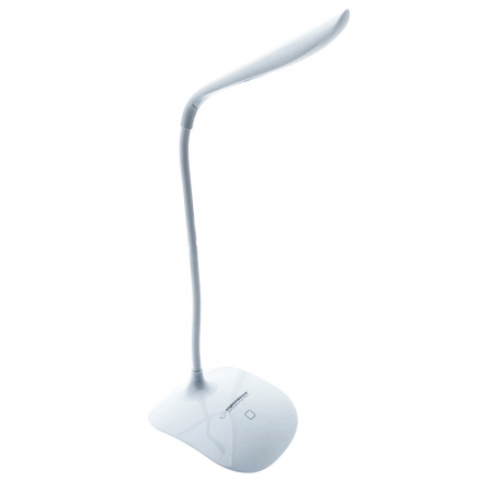 Lampa LED, Esperanza Acrux ELD103W, brat flexibil 21 cm, alimentare duala, cablu 110 cm, 4 x AAA, alba [1]