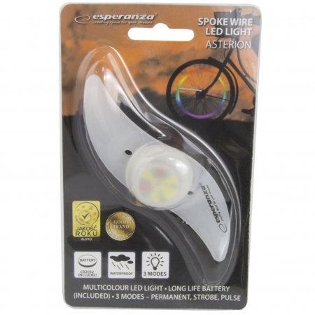 Lumina LED spite bicicleta, Esperanza, multicolor, 3 moduri iluminare, impermeabil [1]