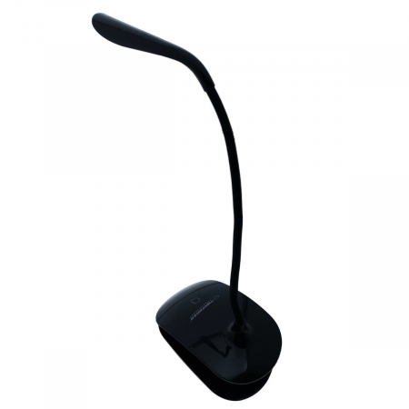 Lampa LED, Esperanza Acrux ELD103K, brat flexibil 21 cm, alimentare duala, cablu 110 cm, 4 x AAA, neagra [1]