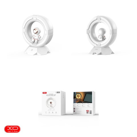 Lampa LED XO astronaut OZ12, acumulator 1200 mAh, port USB-C, lumina alba cu temperatura reglabila 3000K - 5000K, alba [3]