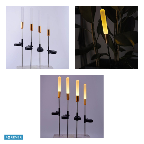 Lampa solara LED Forever Light cristal FLS-72, lumina calda 3000K, acumulator 600 mAh, panou solar policristalin, dimensiuni 670 x 580 x 500mm, lungimea tijei 34cm, material otel, acril, ABS [3]