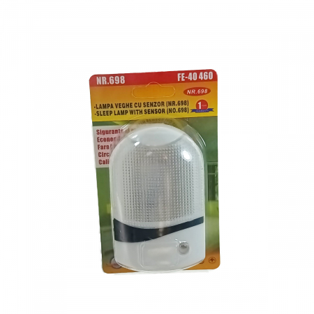 Lampa de veghe LED, cu senzor de lumina, consum 1W, alimentare priza EU, alba [3]