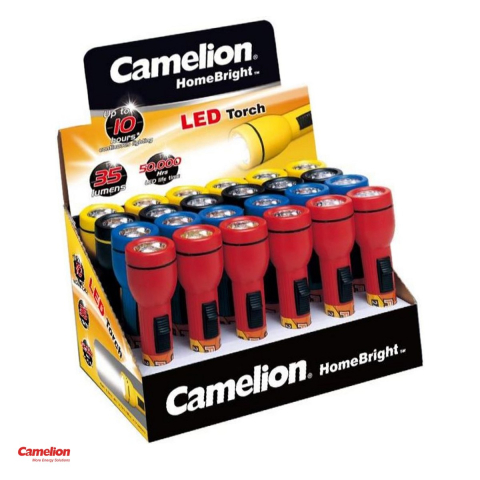Lanterna Camelion FL1L2AA, LED 0,4 W, 35 lm, plastic, functioneaza cu 2 baterii AA (neincluse), diverse culori [0]