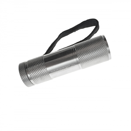 Lanterna cu 9 led-uri, Esperanza ALTAIR , corp aluminiu, lungime 90mm, 3xAAA , argintie [4]