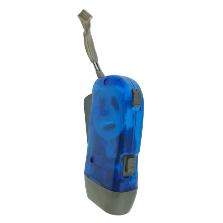 Lanterna cu dinam, 3 LED-uri, LSI-A, cu apasare manuala, fara baterie, albastru-gri [4]