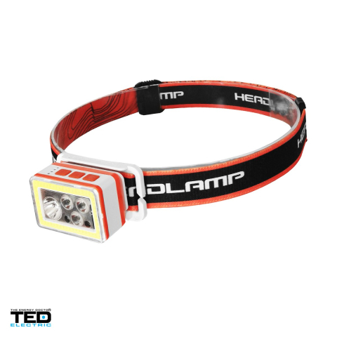 Lanterna frontala TED Electric TL-7210 TED002150, acumulator Li-Ion 18650, 3 W, 160 lm, LED XPE + COB + 3 LED RGB, 10 moduri de iluminare, senzor, magnet, lampa detasabila [0]