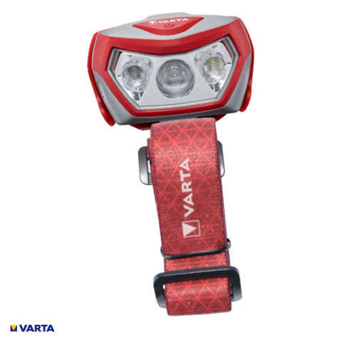Lanterna frontala VARTA Outdoor Sports H20 Pro 17650, LED dimabil, 200 lm, raza 50 m, autonomie 52 h, IPX4, LED rosu, include 3 baterii AAA R3 [0]